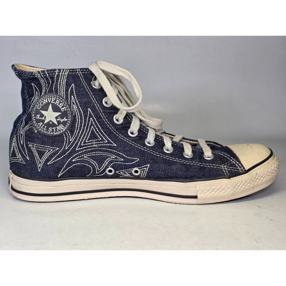 Converse Chuck Taylor All‎ Star Men's Sneakers Size 11 Women's 13 Navy Denim Y2K - Picture 7 of 15